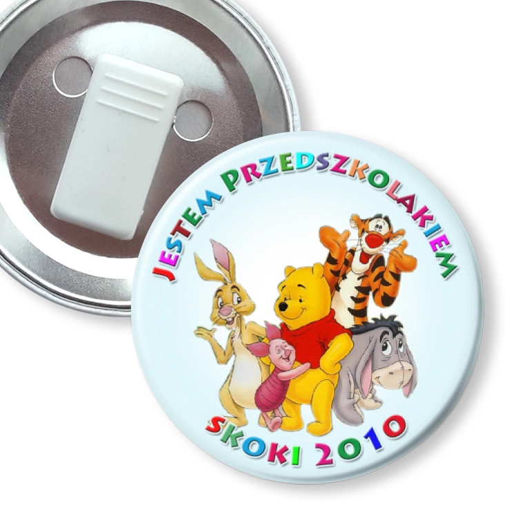 przypinka z żabką Jestem Przedszkolakiem - Skoki 2010