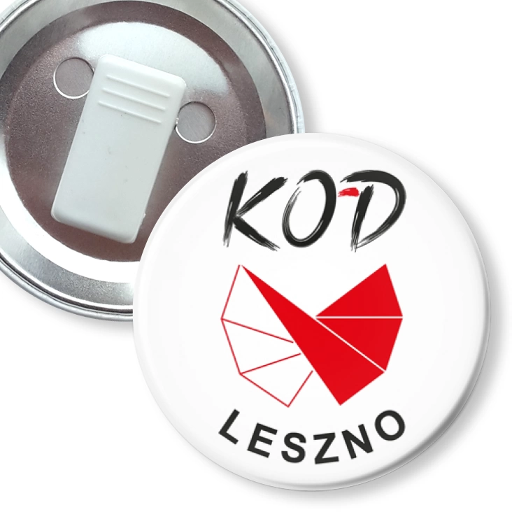 przypinka z żabką Kod Leszno