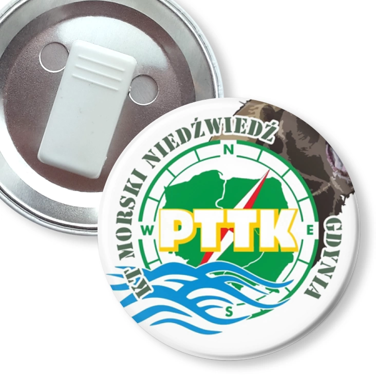 przypinka z żabką KT Morski Niedźwiedź