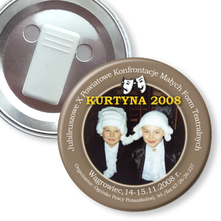 przypinka z żabką Kurtyna 2008