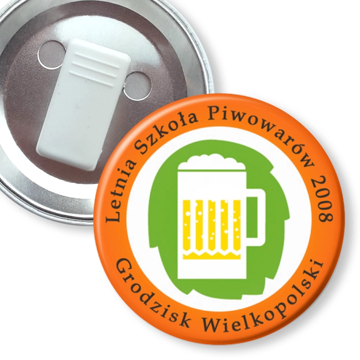 przypinka z żabką Letnia Szkoła Piwowarów