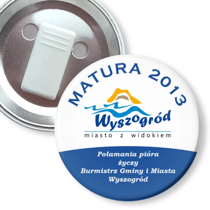 przypinka z żabką Matura 2013 - Wyszogród