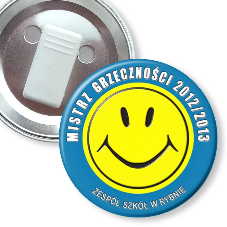 przypinka z żabką Mistrz grzeczności 2012/2013
