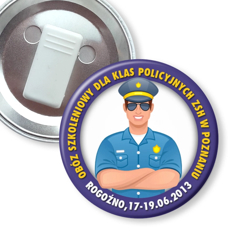 przypinka z żabką Obóz Szkoleniowy dla klas policyjnych