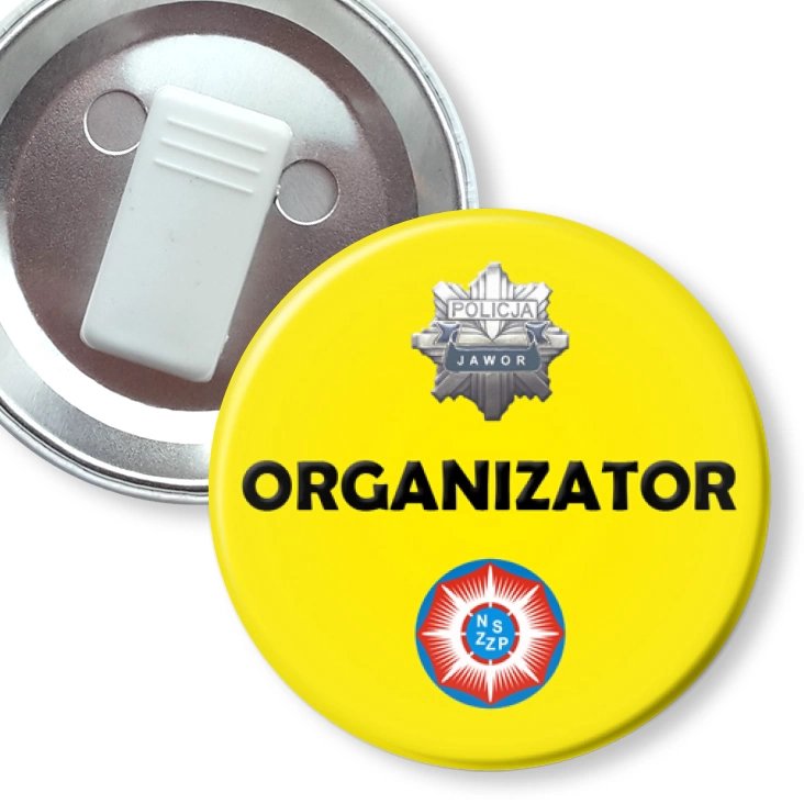 przypinka z żabką Organizator