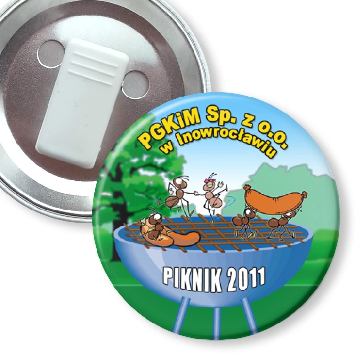 przypinka z żabką PGKiM Sp. z o.o. w Inowrocławiu