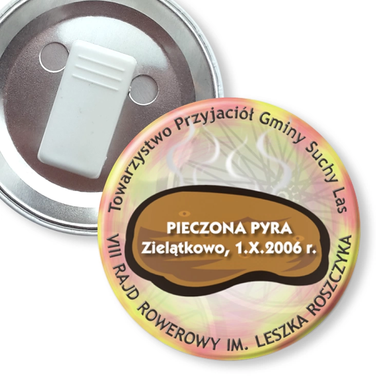 przypinka z żabką Pieczona Pyra 2006