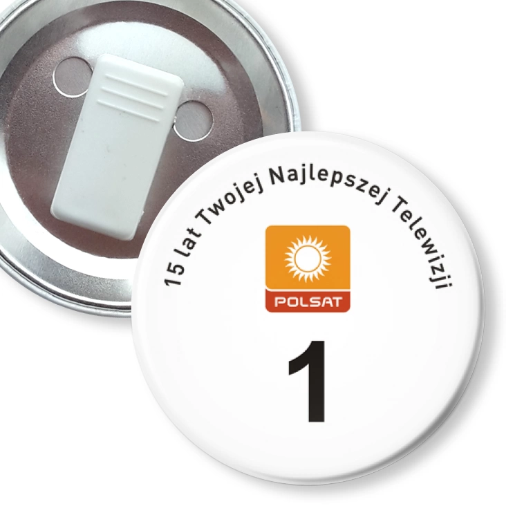przypinka z żabką Polsat - Twoja najlepsza Telewizja