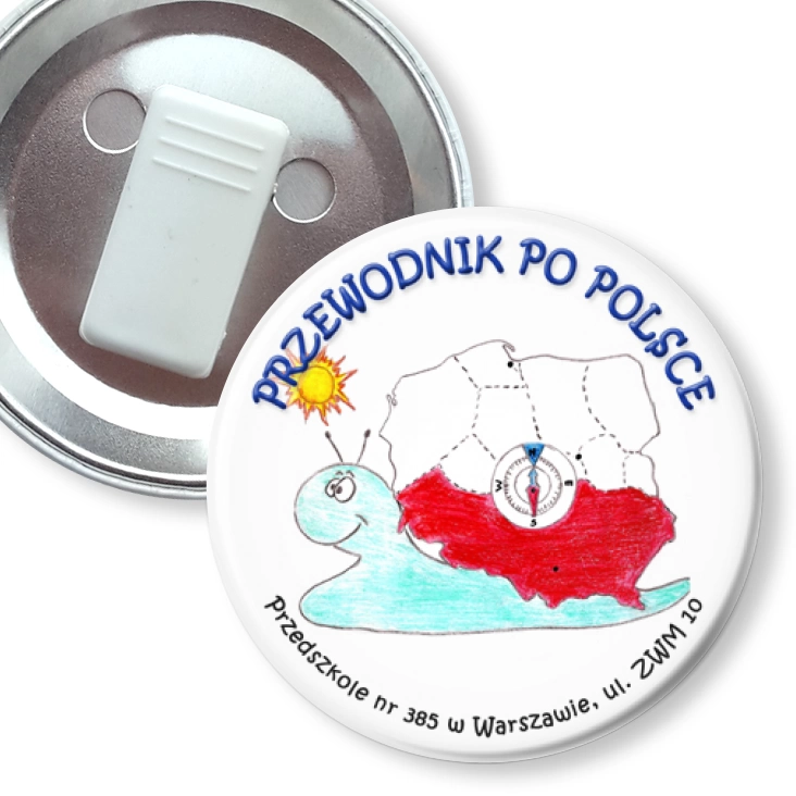 przypinka z żabką Przewodnik po Polsce