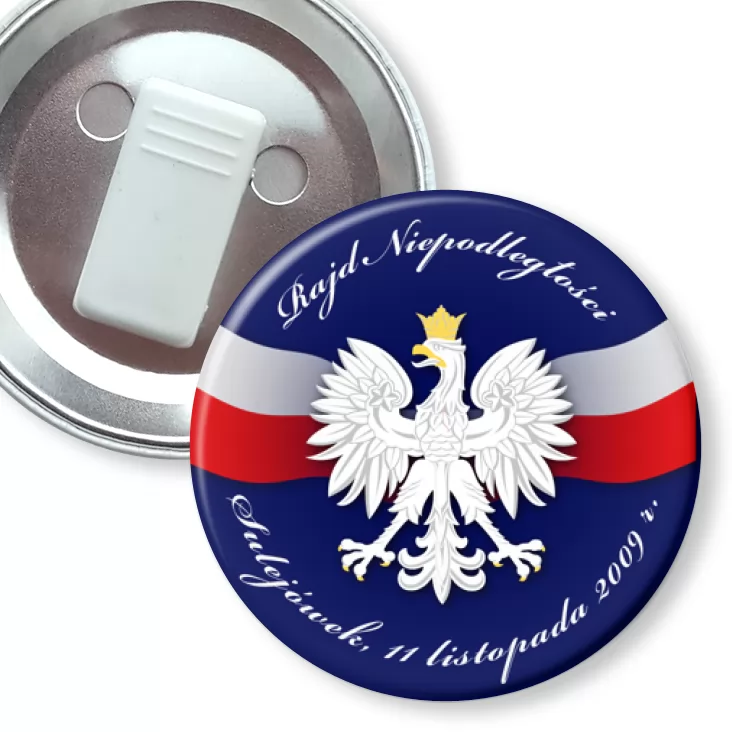 przypinka z żabką Rajd Niepodległości - Sulejówek 2009