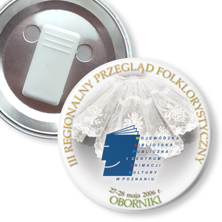 przypinka z żabką Regionalny Przegląd Folklorystyczny