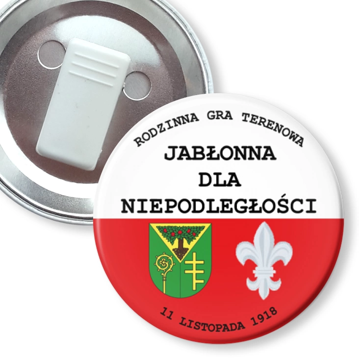przypinka z żabką Rodzinna Gra Terenowa