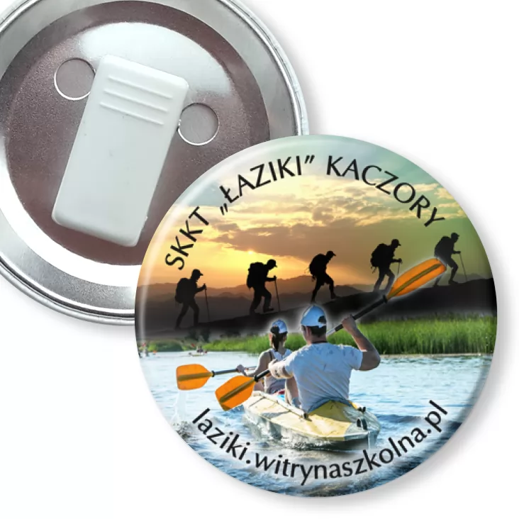 przypinka z żabką SKKT „Łaziki” Kaczory