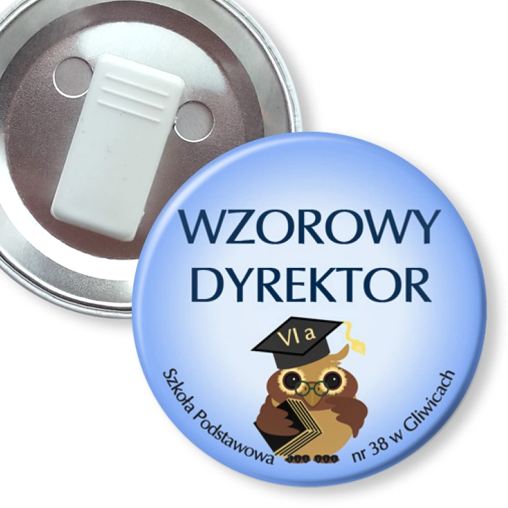 przypinka z żabką Szkoła Podstawowa w Gliwicach
