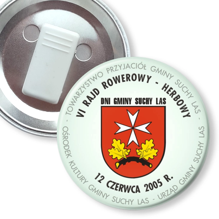 przypinka z żabką VI Rajd Rowerowy - Herbowy