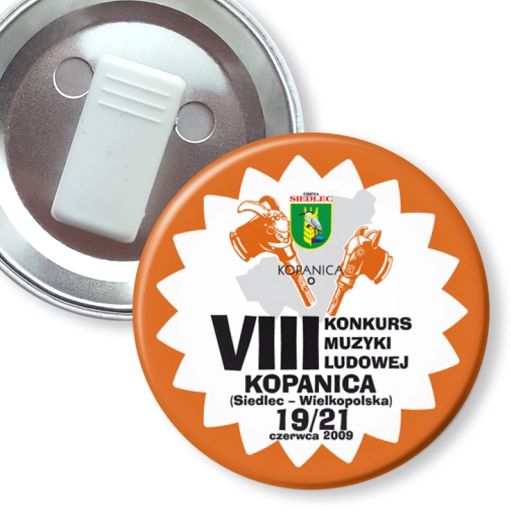 przypinka z żabką VIII Konkurs Muzyki Ludowej
