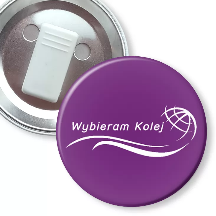 przypinka z żabką Wybieram kolej A