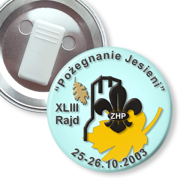 przypinka z żabką XLIII Rajd Pożegnanie Jesieni