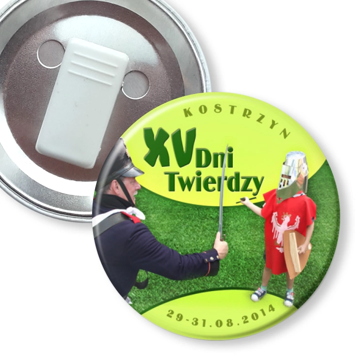 przypinka z żabką XV Dni Twierdzy Kostrzyn