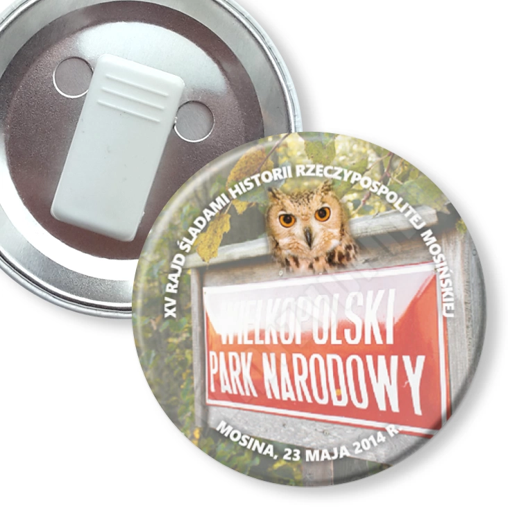 przypinka z żabką XV Rajd Śladami Historii