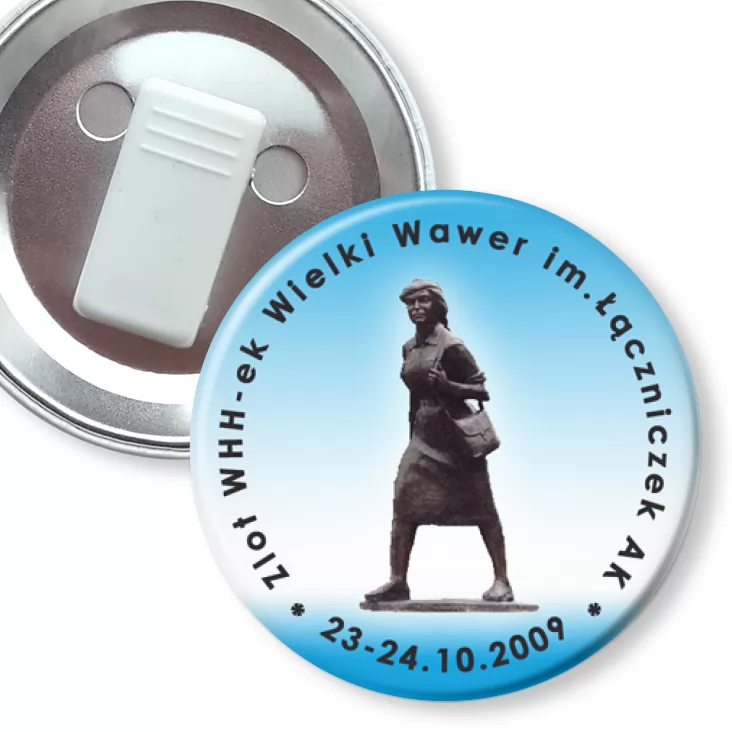 przypinka z żabką Zlot WHH-ek Wielki Wawer im.Łączniczek AK