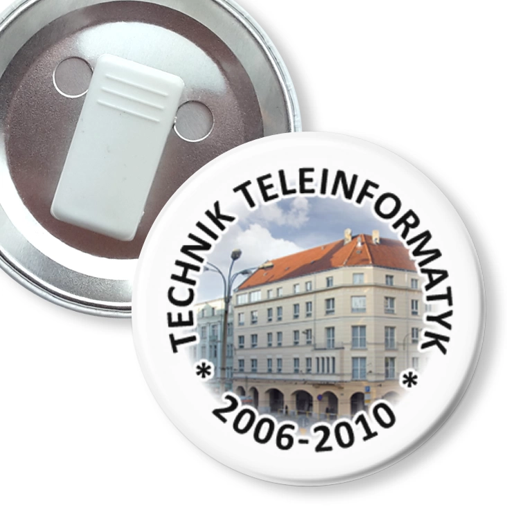 przypinka z żabką ZSK Technik Teleinformatyk