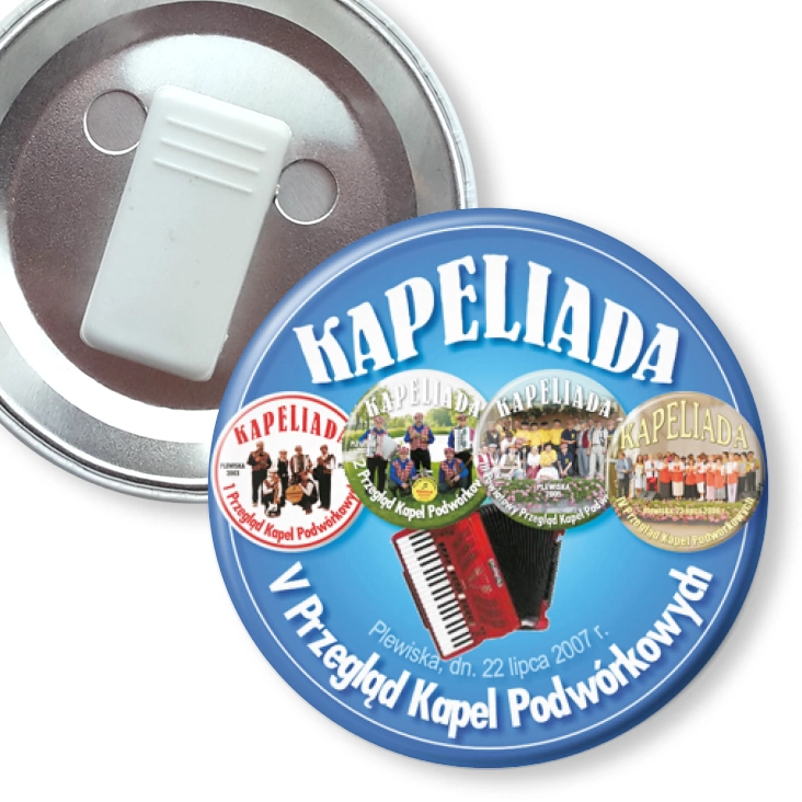przypinka z żabką 5 Przegląd Kapel Podwórkowych KAPELIADA Plewiska 2007