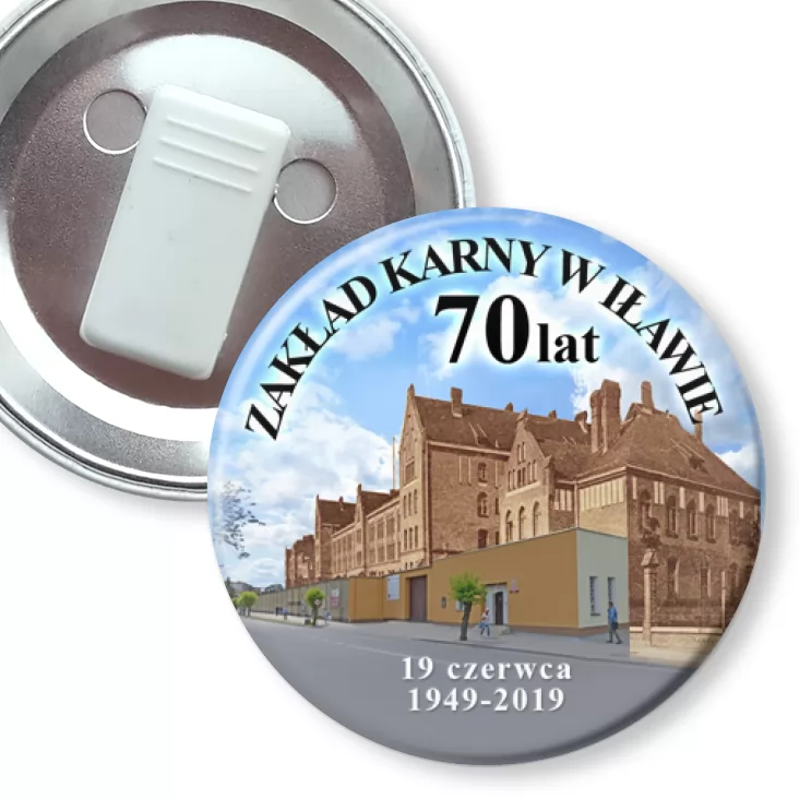 przypinka z żabką 70 lat Zakładu Karnego w Iławie