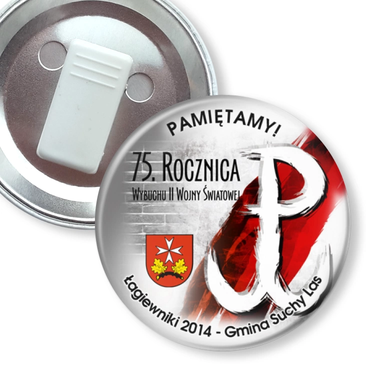 przypinka z żabką 75. rocznica wybuchu II Wojny Światowej