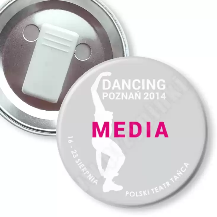 przypinka z żabką Dancing Poznań 2014 Media