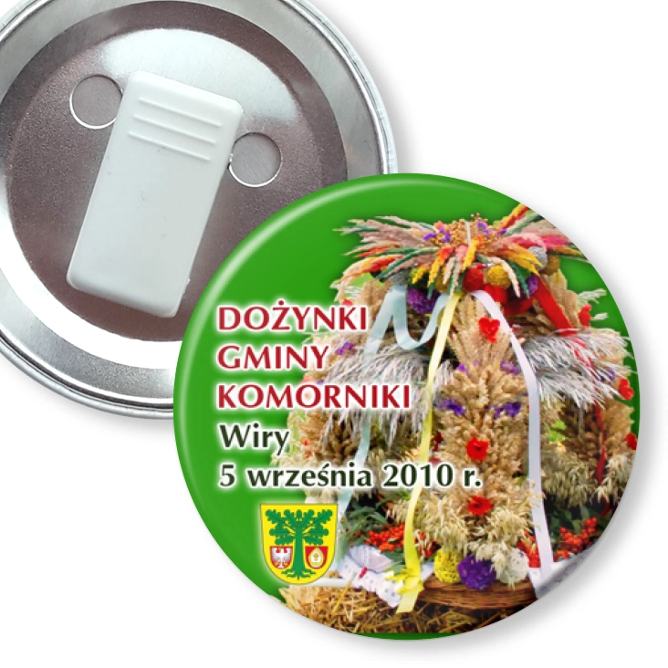 przypinka z żabką Dożynki Gminy Komorniki 2010