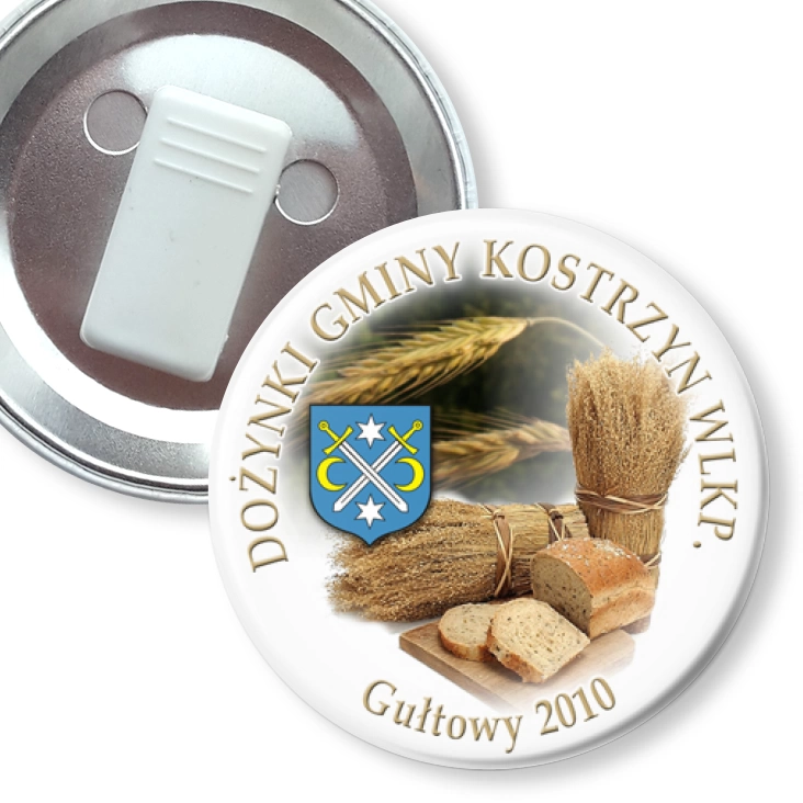 przypinka z żabką Dożynki Gminy Kostrzyn Wlkp. - 2010