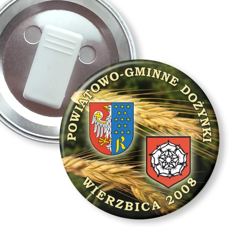 przypinka z żabką Dożynki Wierzbica 2008