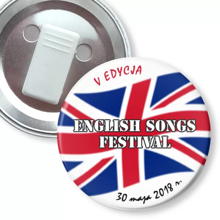 przypinka z żabką English Songs Festival