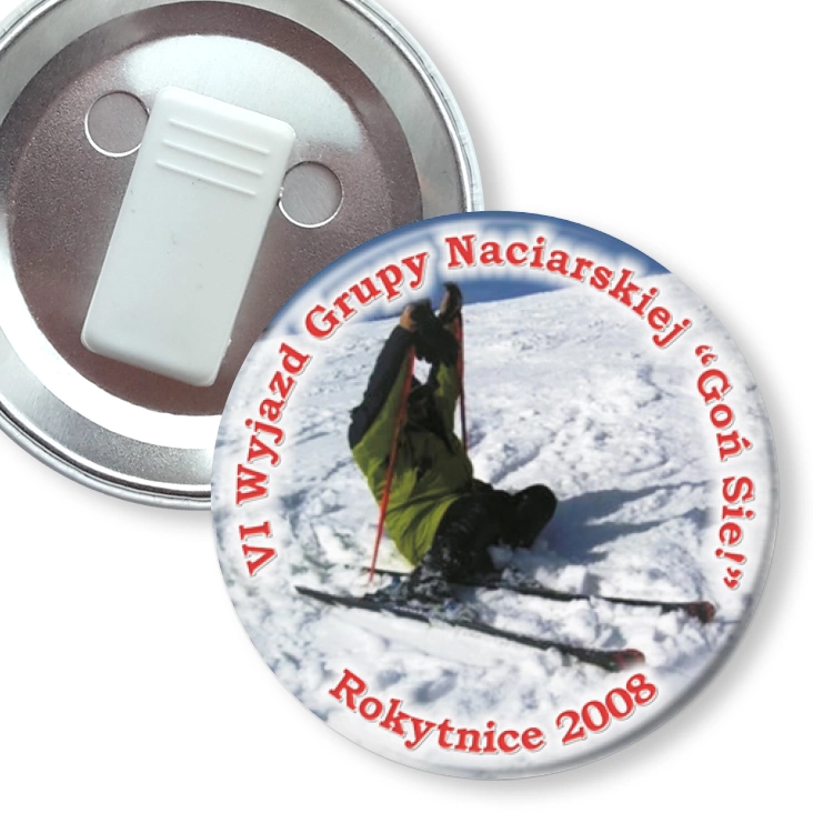 przypinka z żabką Goń sie Rokytnice 2008