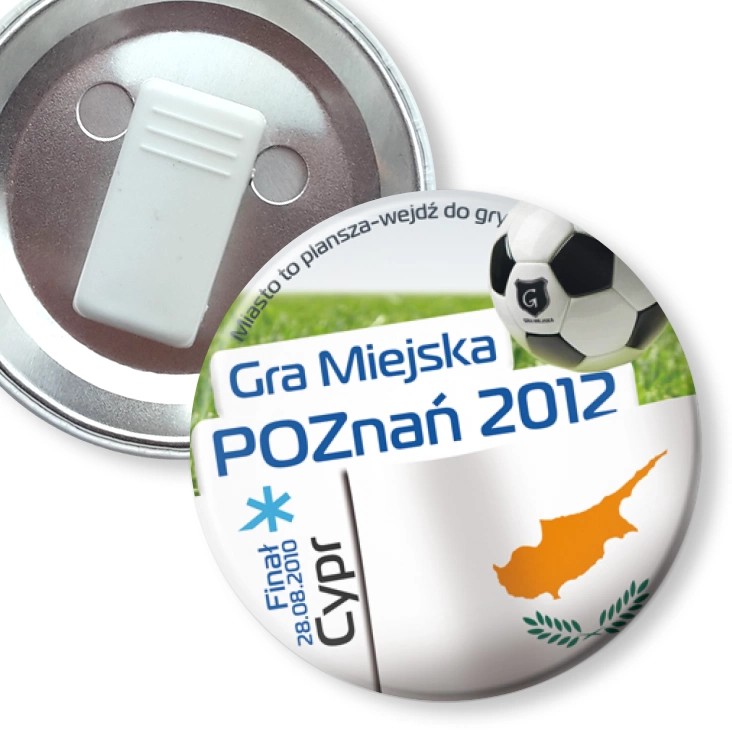 przypinka z żabką Gra Miejska - Poznań 2012 - Cypr
