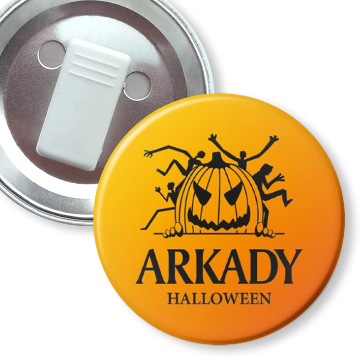 przypinka z żabką Halloween orange