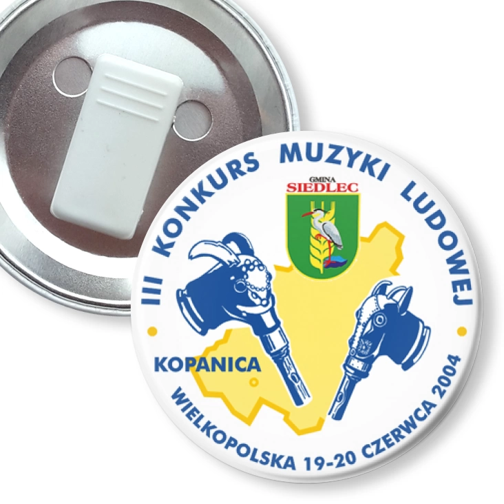 przypinka z żabką II Konkurs Muzyki Ludowej