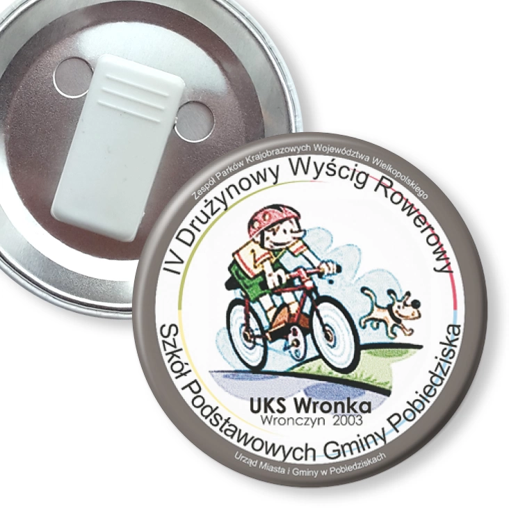 przypinka z żabką IV Drużynowy Wyścig Rowerowy