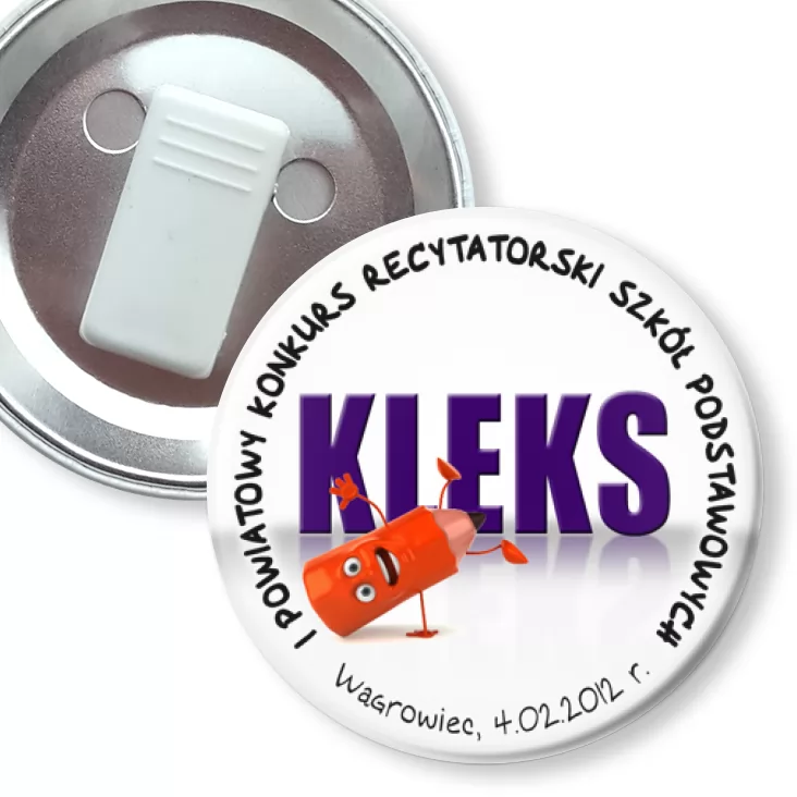 przypinka z żabką Kleks 2012