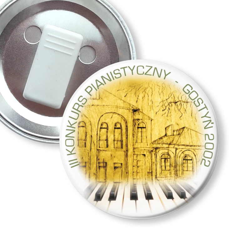 przypinka z żabką Konkurs Pianistyczny Gostyń 2002