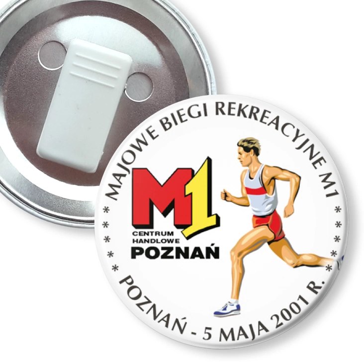 przypinka z żabką Majowe Biegi Rekreacyjne M1 2001