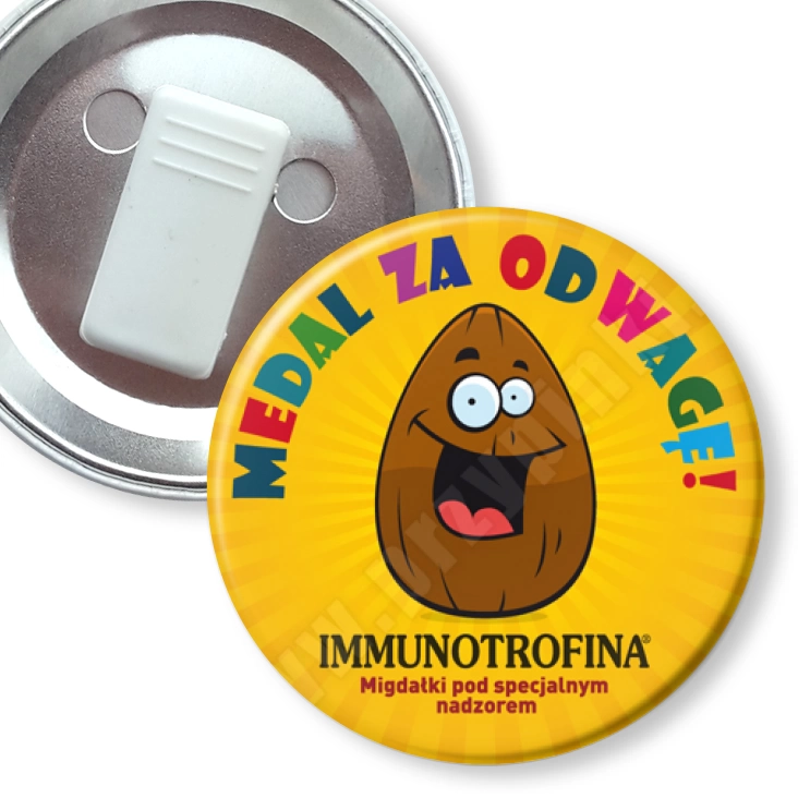 przypinka z żabką Medal za odwagę
