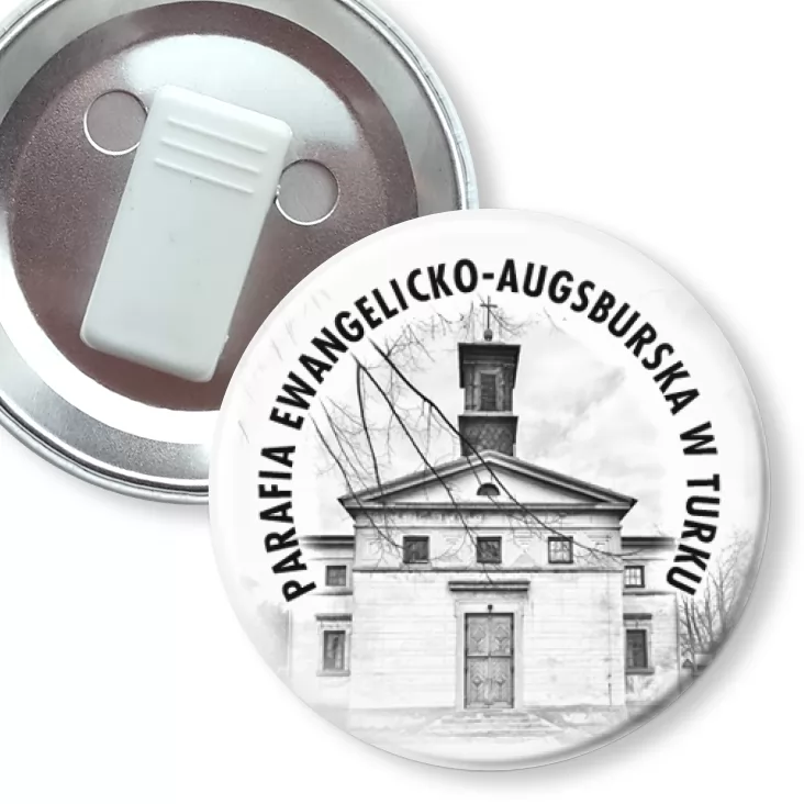 przypinka z żabką PARAFIA EWANGELICKO-AUGSBURSKA W TURKU