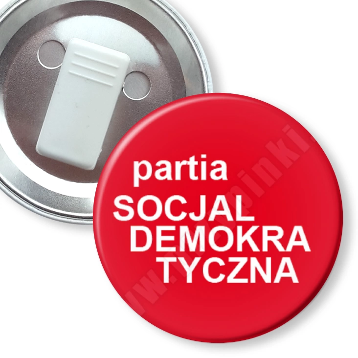 przypinka z żabką Partia socjaldemokratyczna