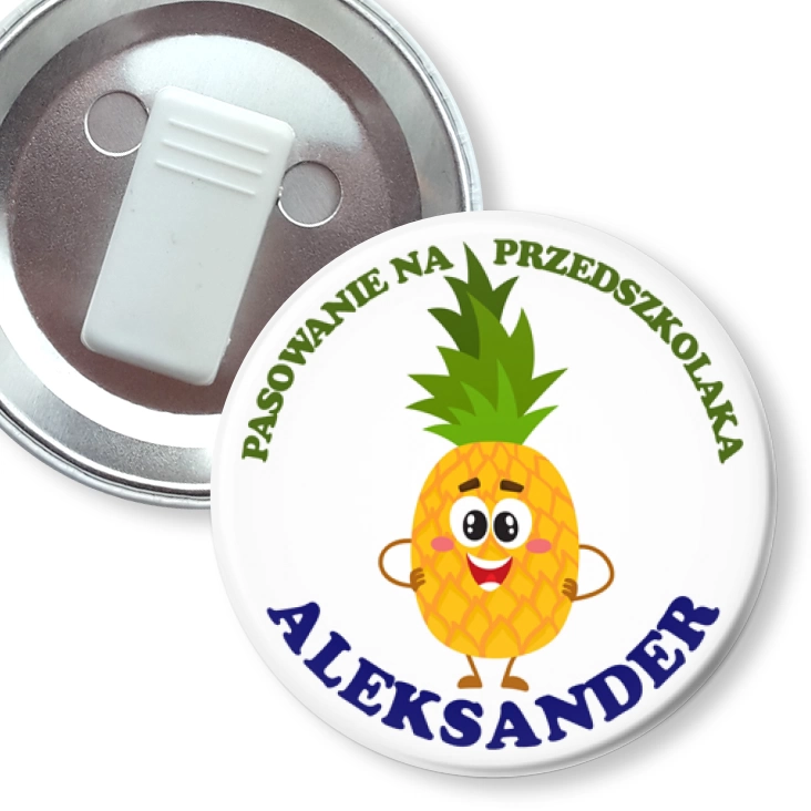 przypinka z żabką Pasowanie na przedszkolaka