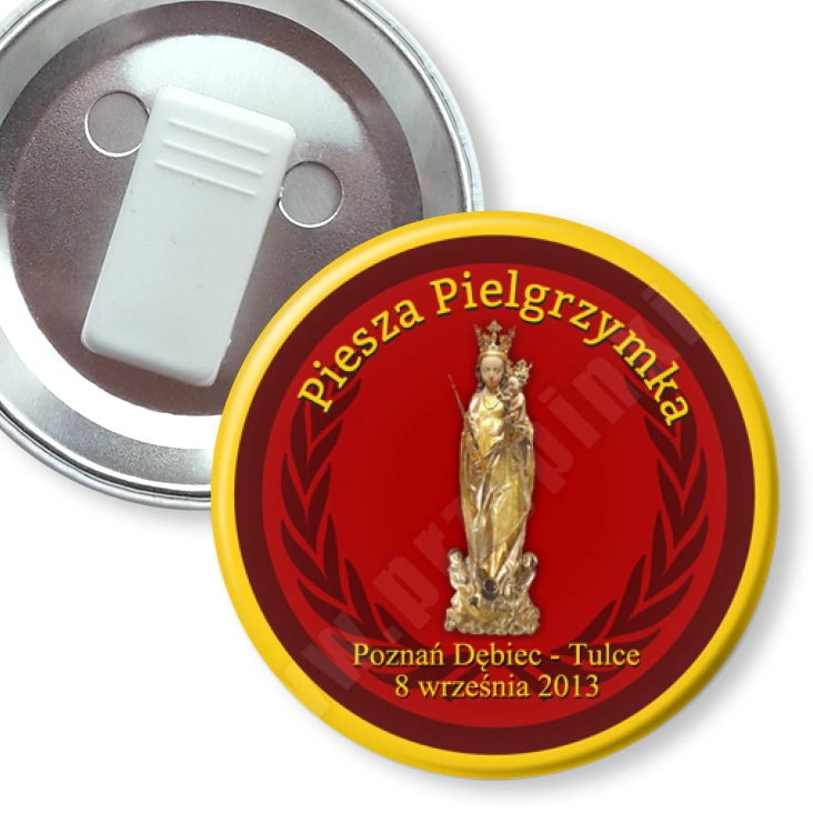 przypinka z żabką Piesza Pielgrzymka 2013