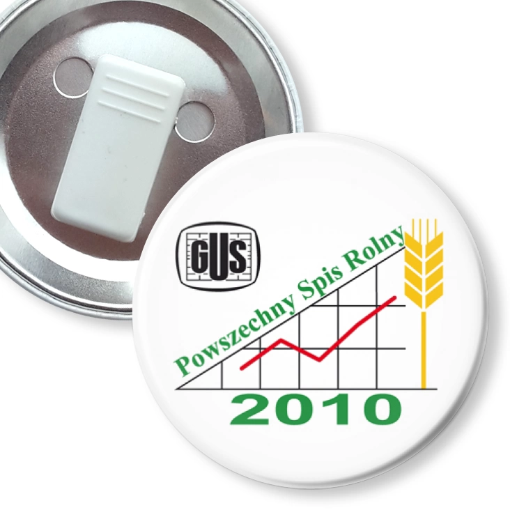 przypinka z żabką Powszechny Spis Rolny 2010