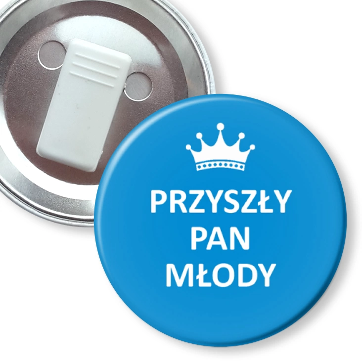 przypinka z żabką Przyszły Pan Młody