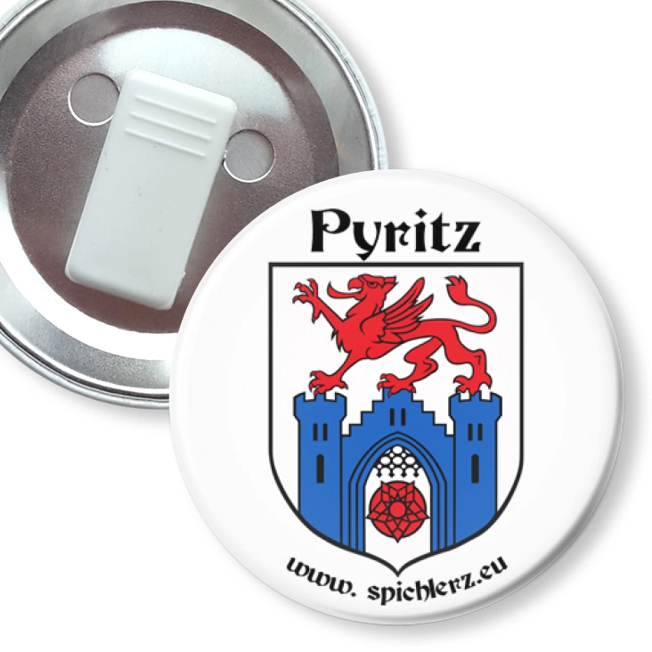 przypinka z żabką Pyrzyce